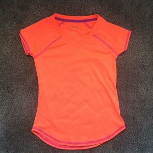 NEON V-NECK GIRLS DRI-FIT SPORTS TEE SHIRT